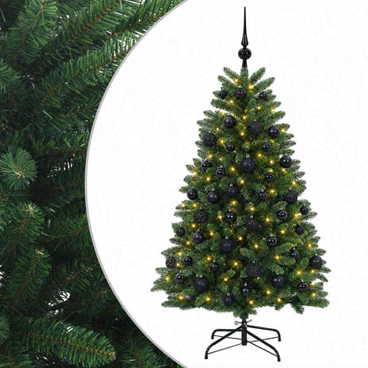 Artificial Christmas Tree Mid-green with Bauble 150 cm 150 LEDs