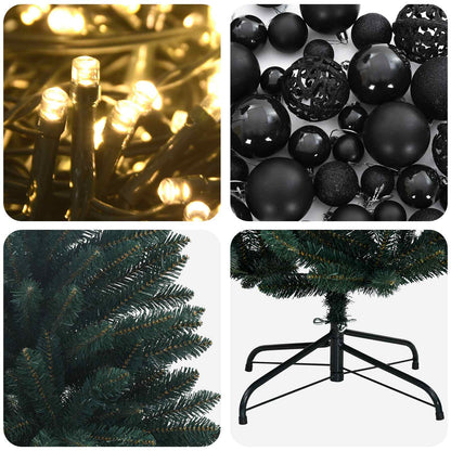 Artificial Christmas Tree Dark Green with Bauble 150 cm