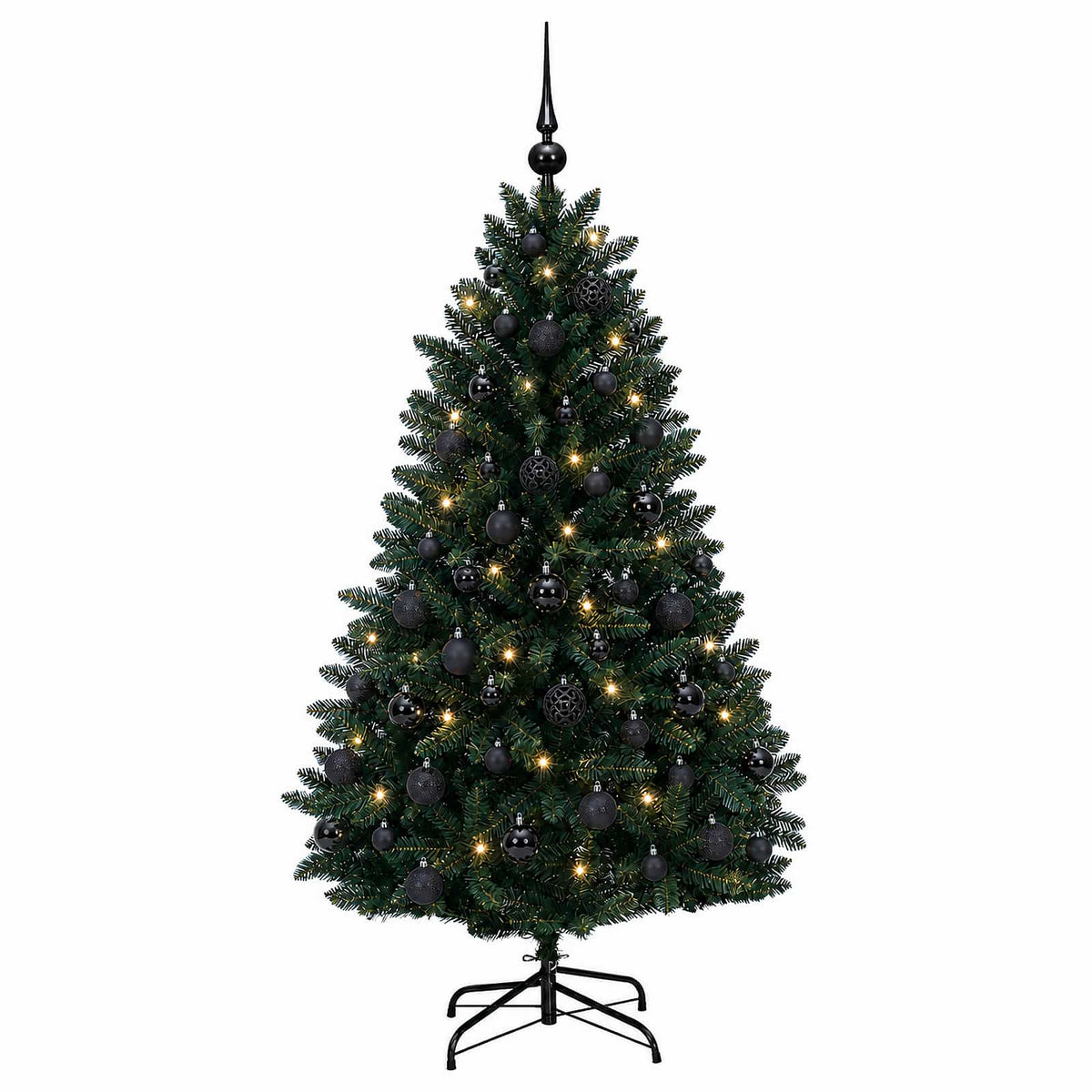 Artificial Christmas Tree Dark Green with Bauble 150 cm