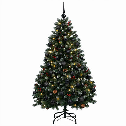 Artificial Christmas Tree Green with Bauble 150 cm 150 LEDs