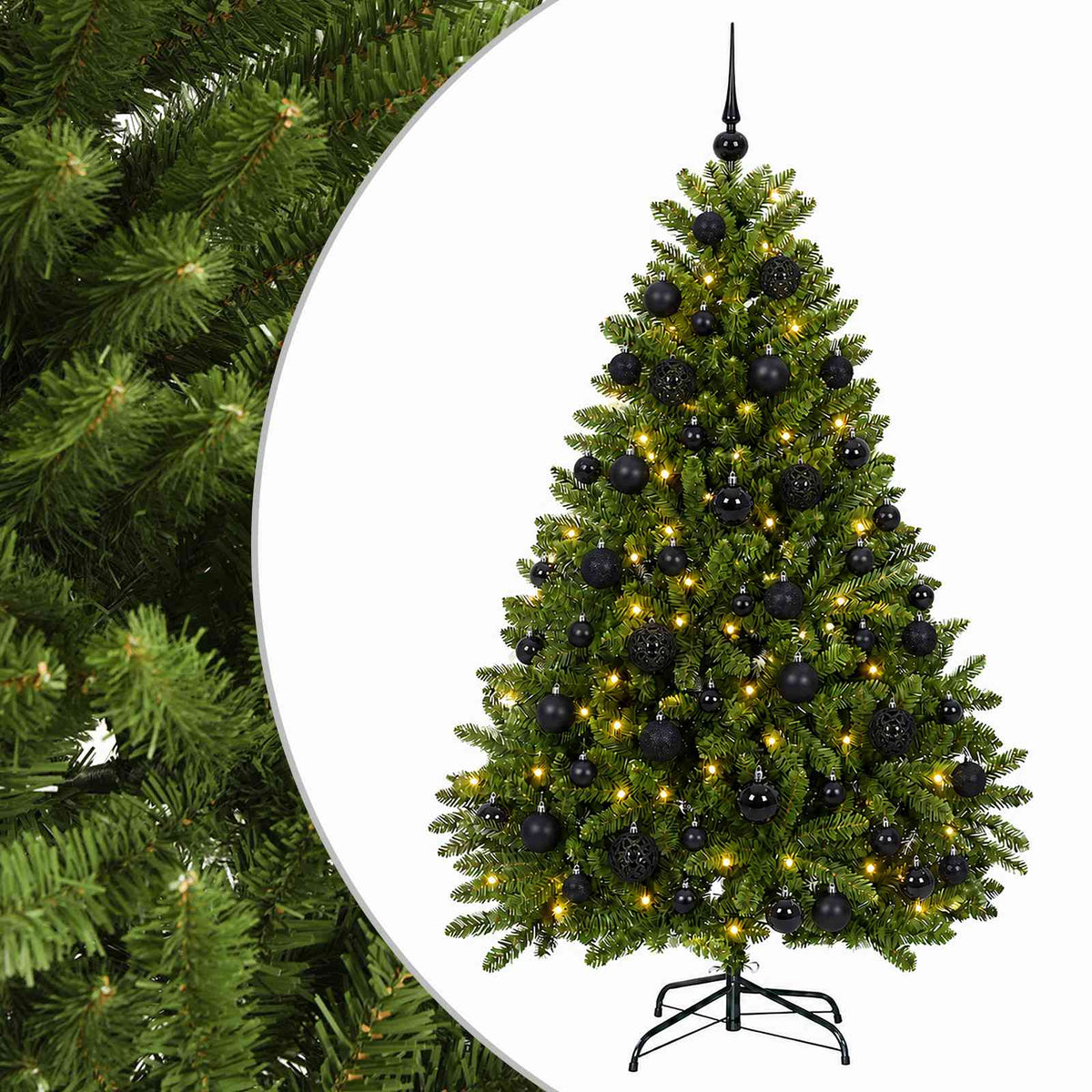 Artificial Christmas Tree Light Green with Bauble 120 cm
