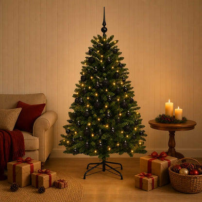 Artificial Christmas Tree Mid-green with Ornament 150 cm