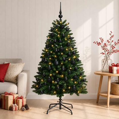 Artificial Christmas Tree Mid-green with Ornament 150 cm