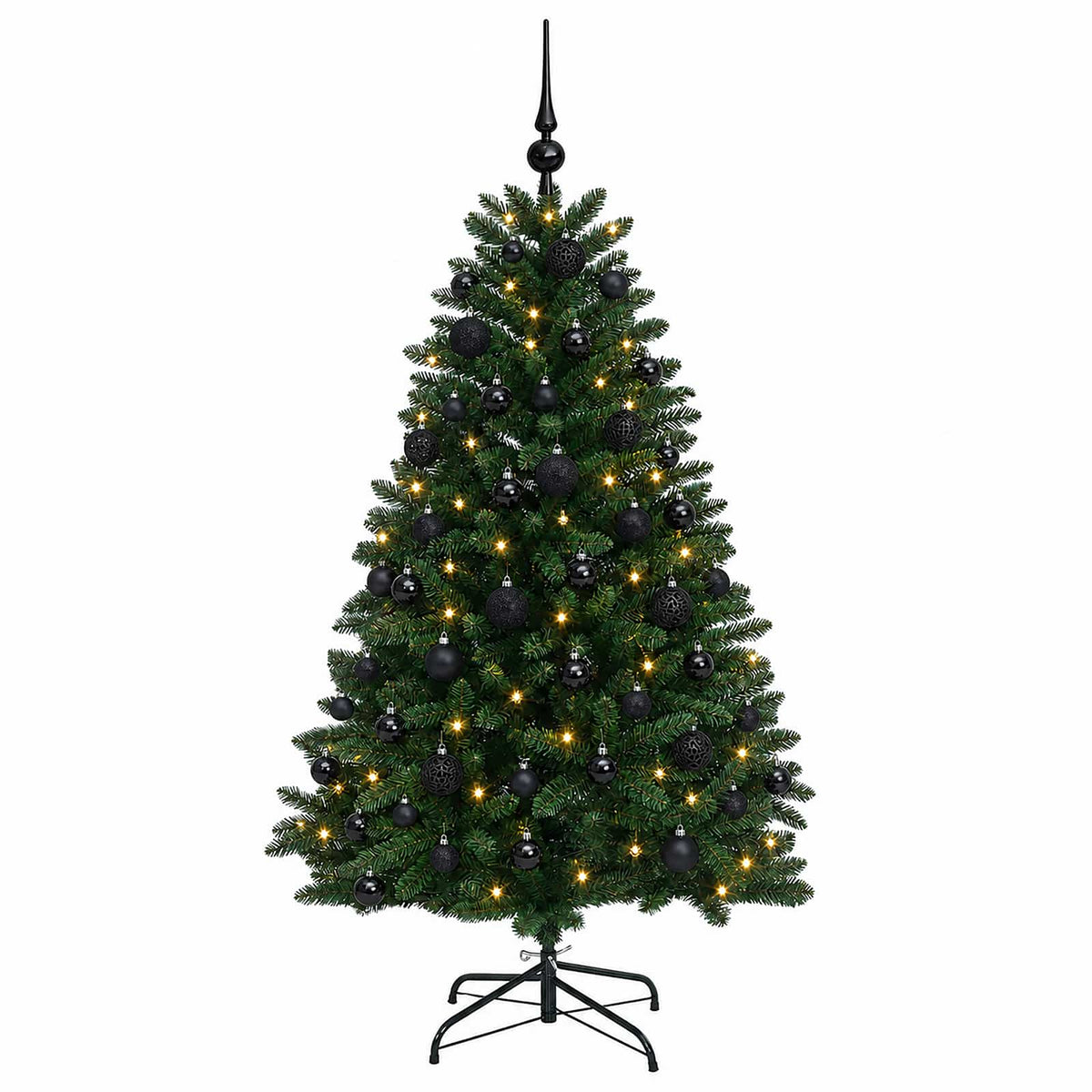 Artificial Christmas Tree Mid-green with Ornament 150 cm