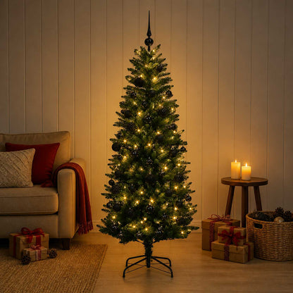 Artificial Christmas Tree with Bauble 120 cm 150 LEDs