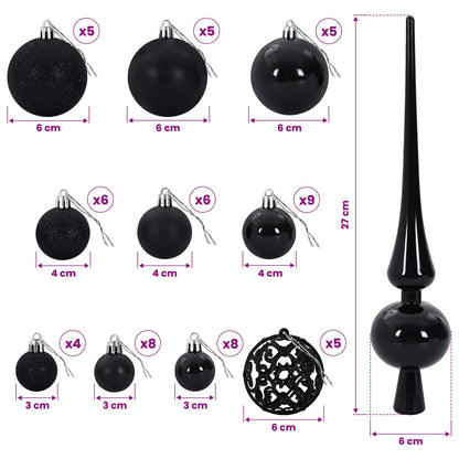 Artificial Slim Christmas Tree with Bauble 120 cm 150 LEDs
