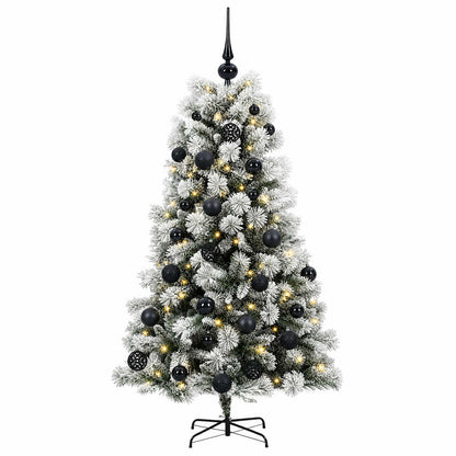 Artificial Hinged Christmas Tree with Baubles 150 cm 150 LEDs