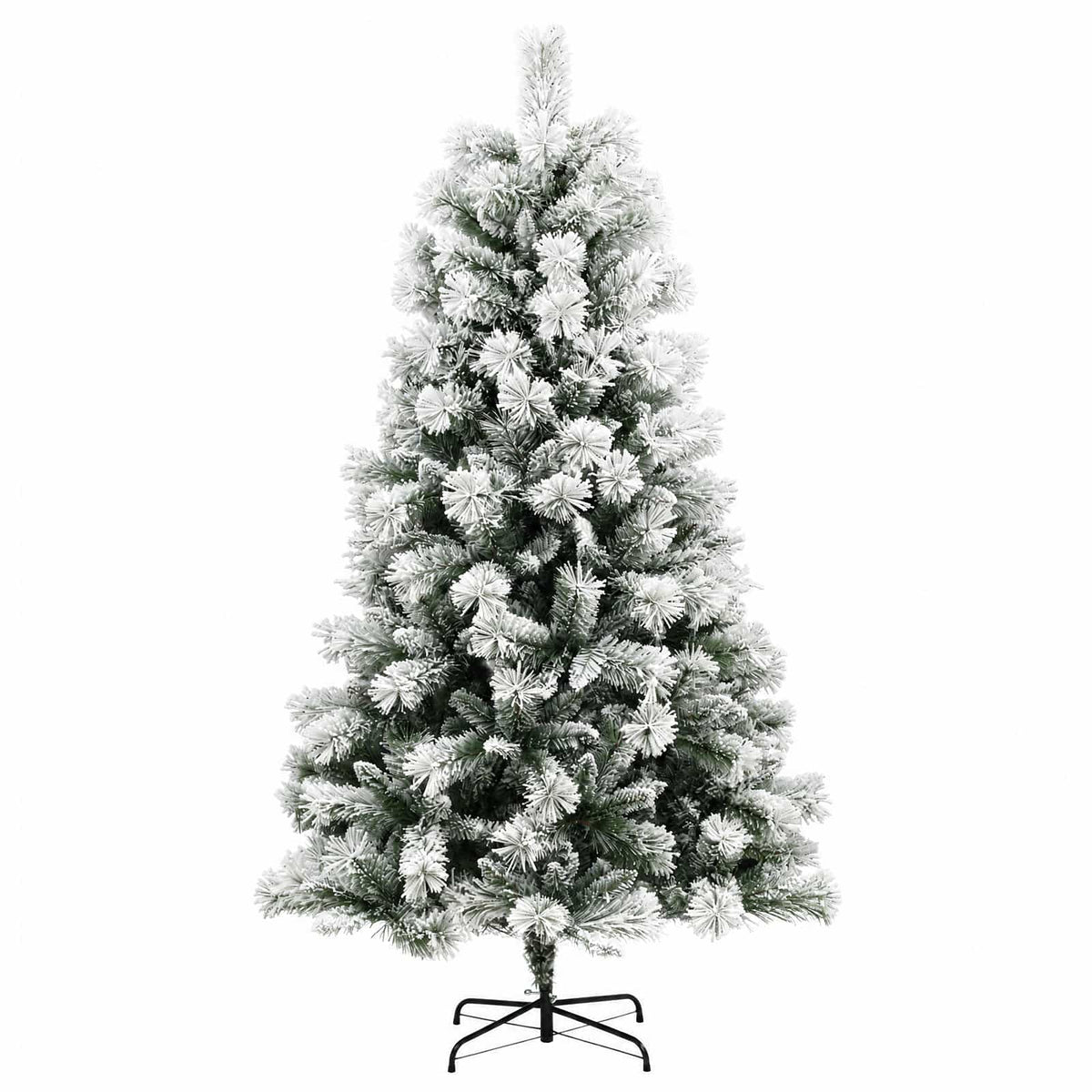 Artificial Hinged Christmas Tree with Baubles 150 cm 150 LEDs