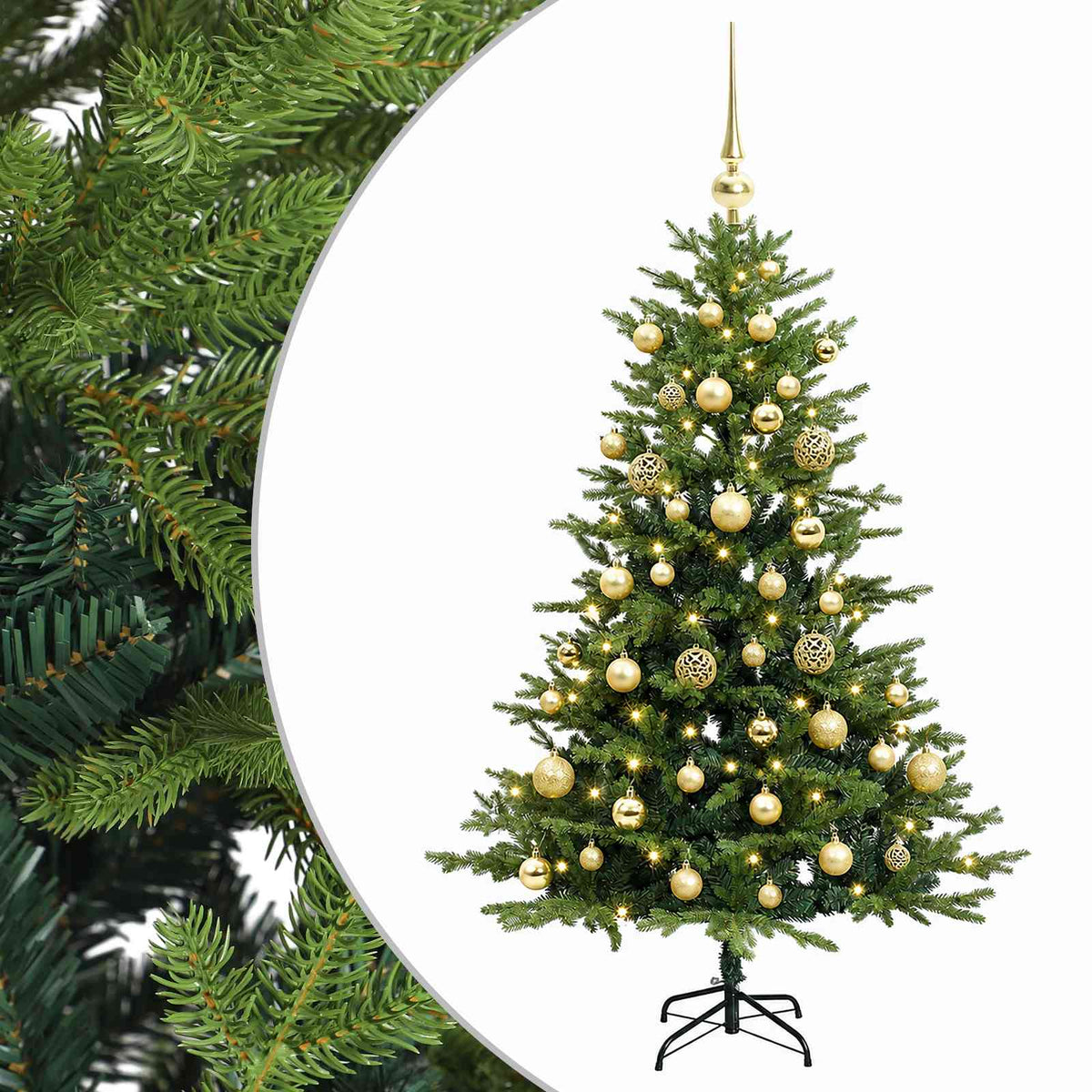 Artificial Christmas Tree with Bauble 150 cm 150 LEDs