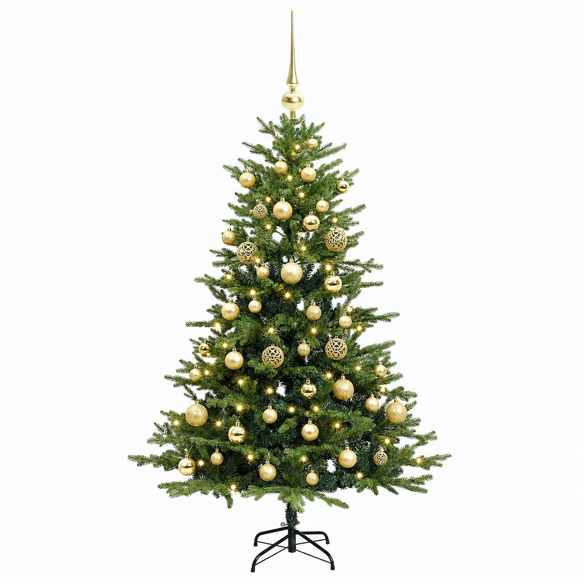 Artificial Christmas Tree with Bauble 150 cm 150 LEDs