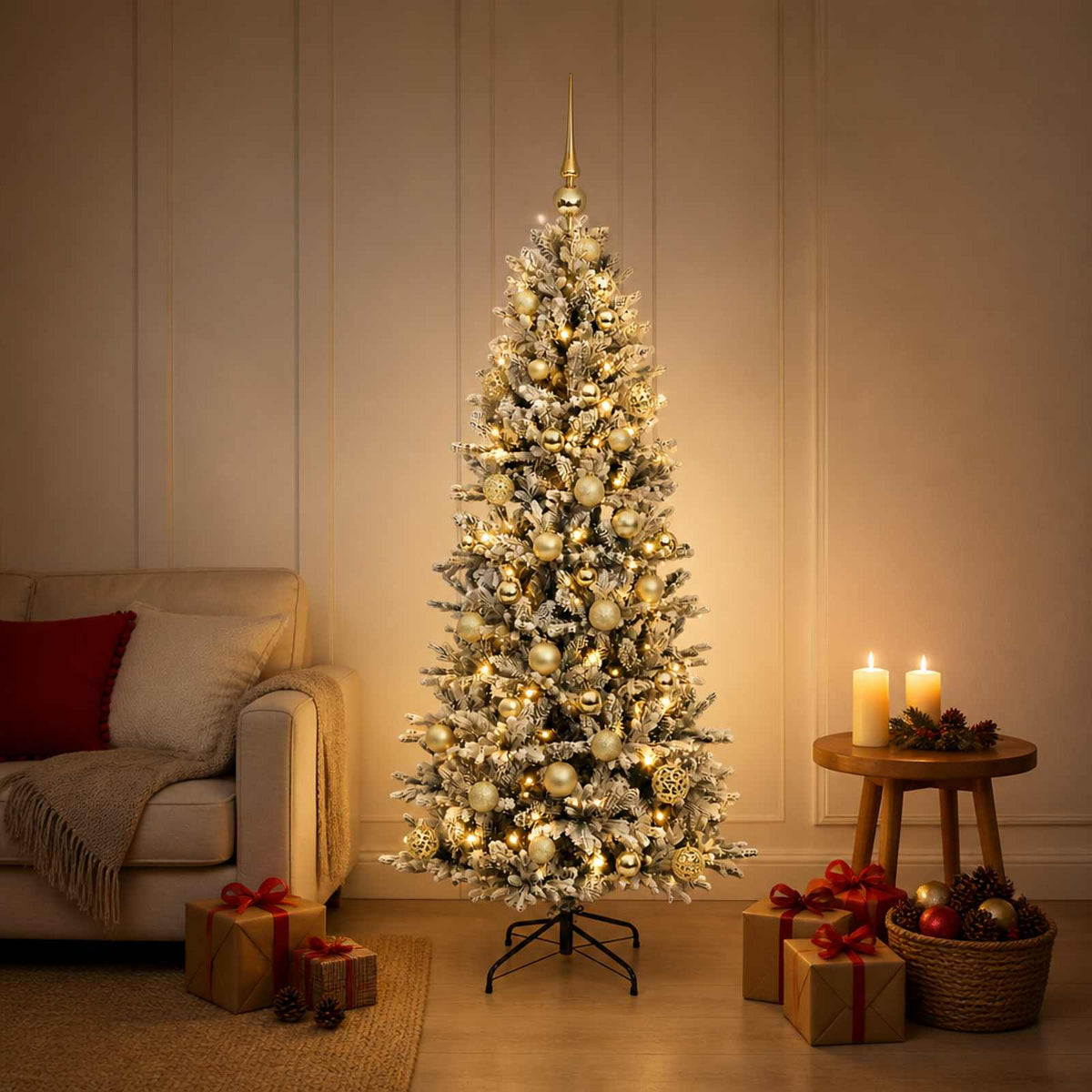 Artificial Christmas Tree with Bauble 150 cm 150 LEDs