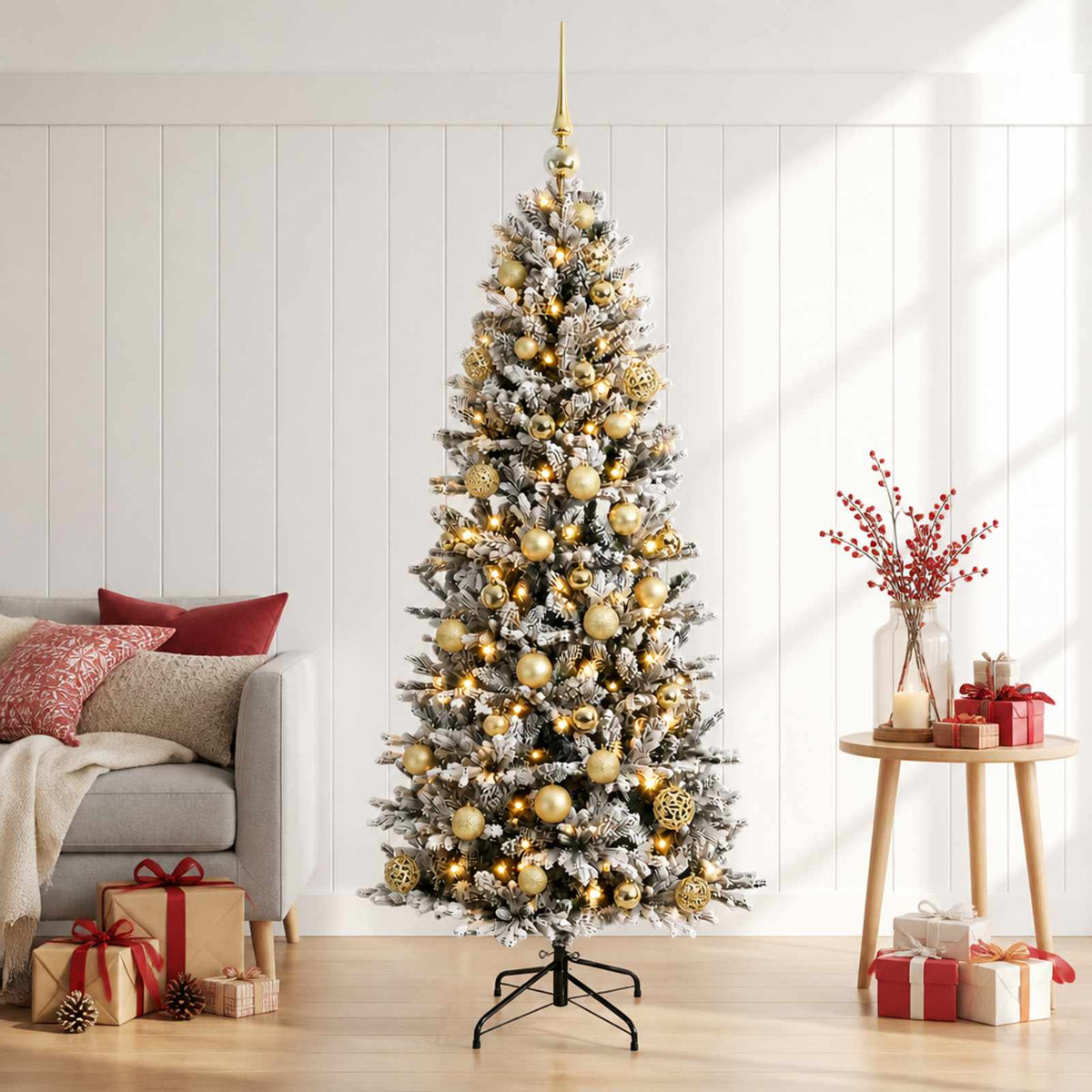 Artificial Christmas Tree with Bauble 150 cm 150 LEDs