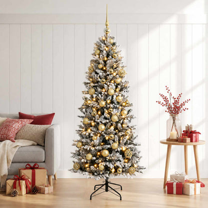 Artificial Christmas Tree with Bauble 150 cm 150 LEDs