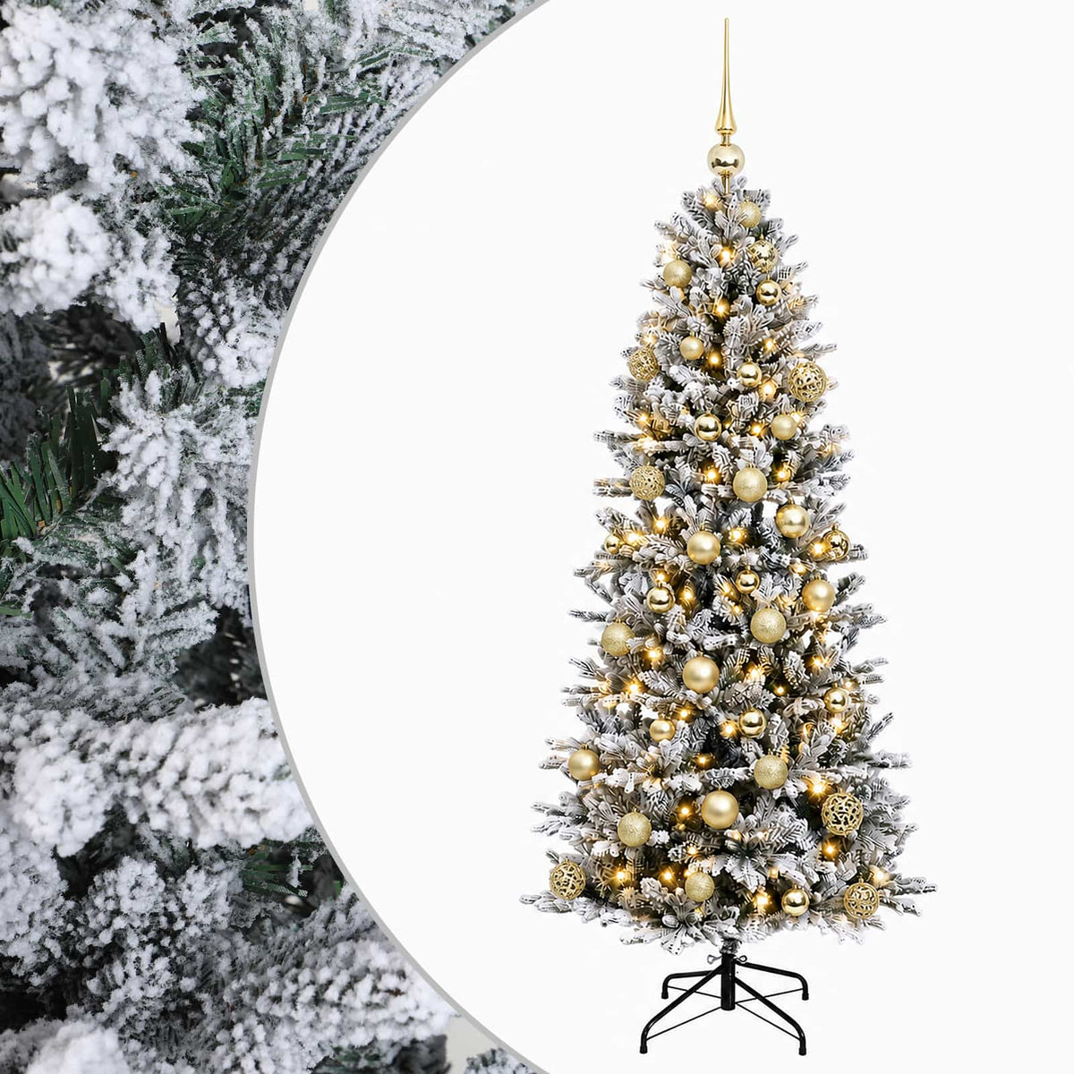 Artificial Christmas Tree with Bauble 150 cm 150 LEDs