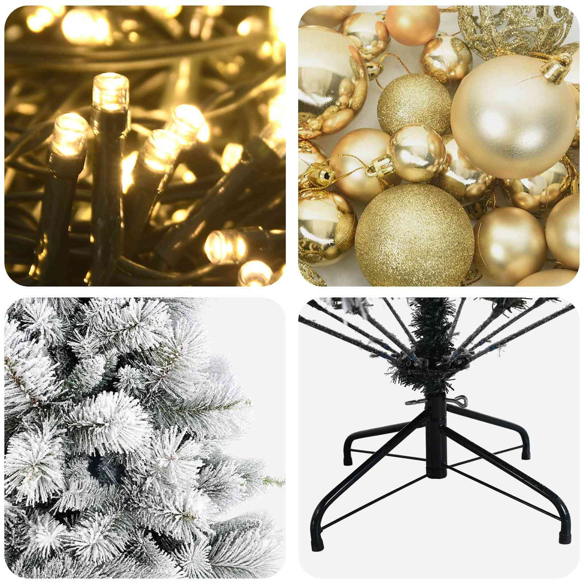Artificial Christmas Tree with Bauble 120 cm 150 LEDs