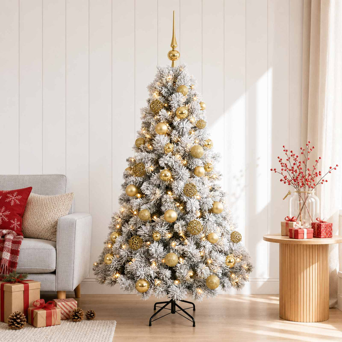 Artificial Christmas Tree with Bauble 120 cm 150 LEDs