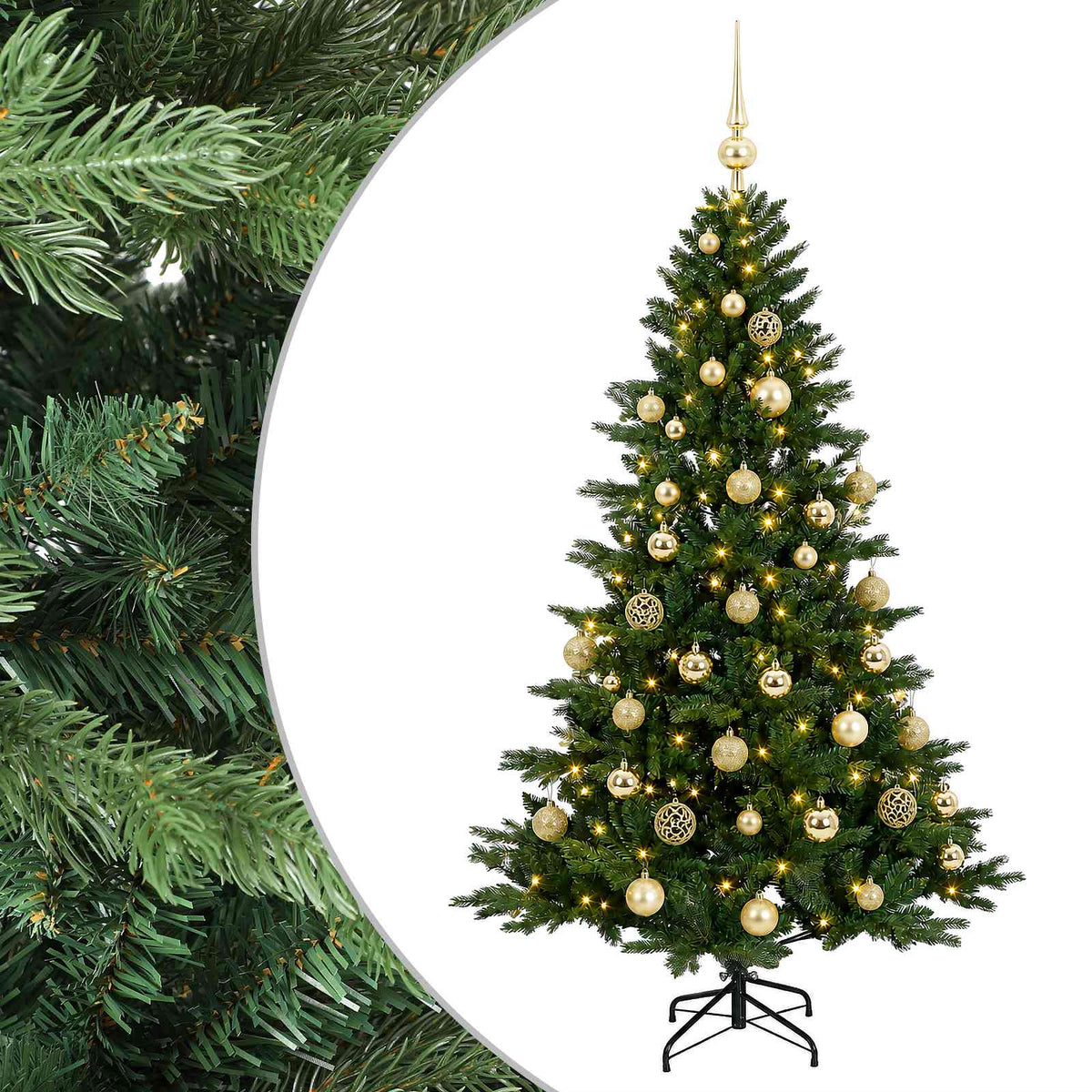 Artificial Christmas Tree with Bauble 120 cm 150 LEDs