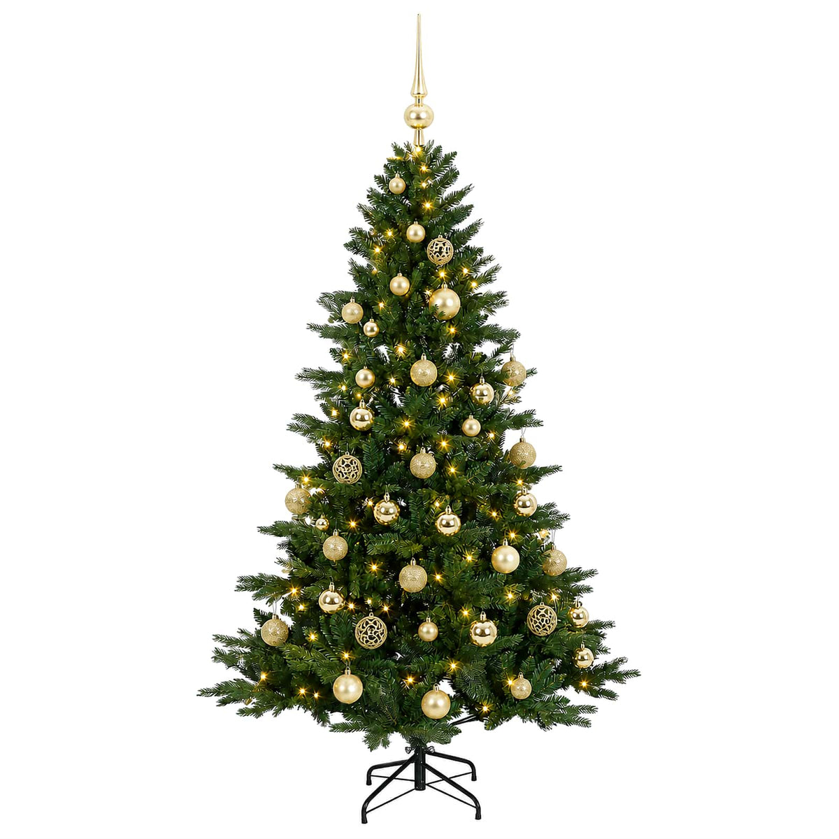 Artificial Christmas Tree with Bauble 150 cm 150 LEDs