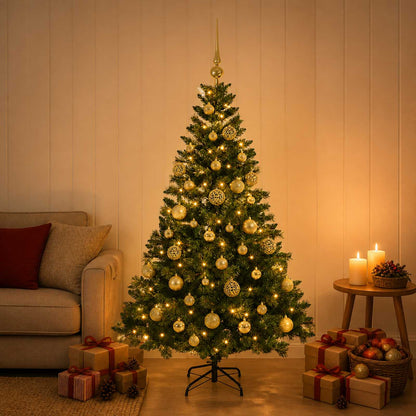 Artificial Christmas Tree with Bauble 150 cm 150 LEDs