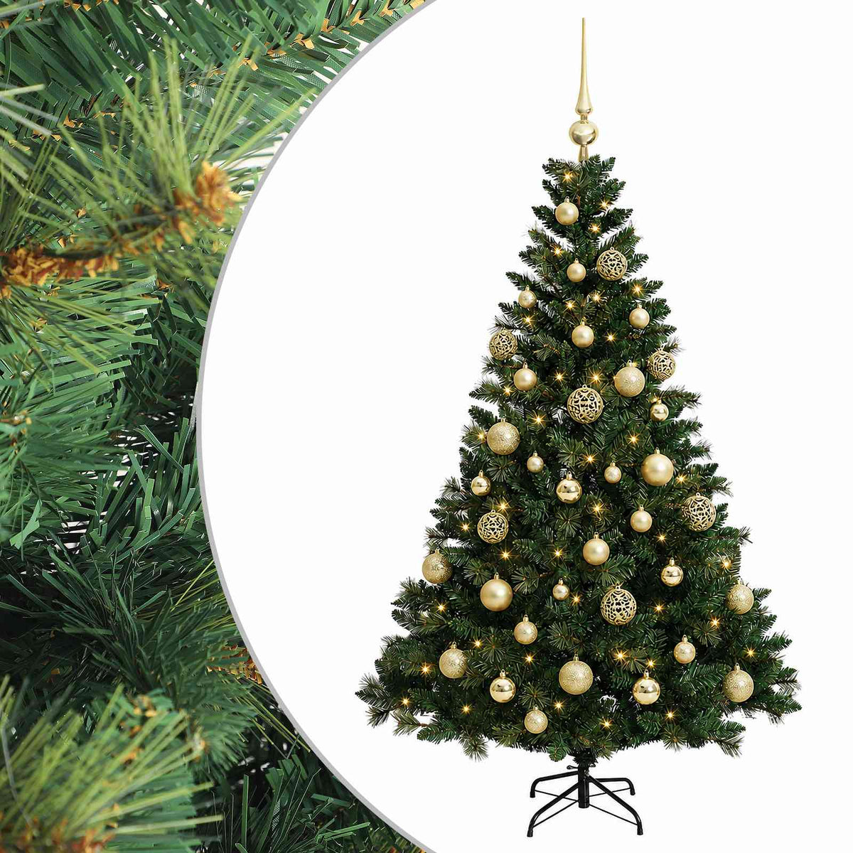 Artificial Christmas Tree with Bauble 150 cm 150 LEDs