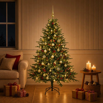 Artificial Christmas Tree with Bauble 150 cm 150 LEDs