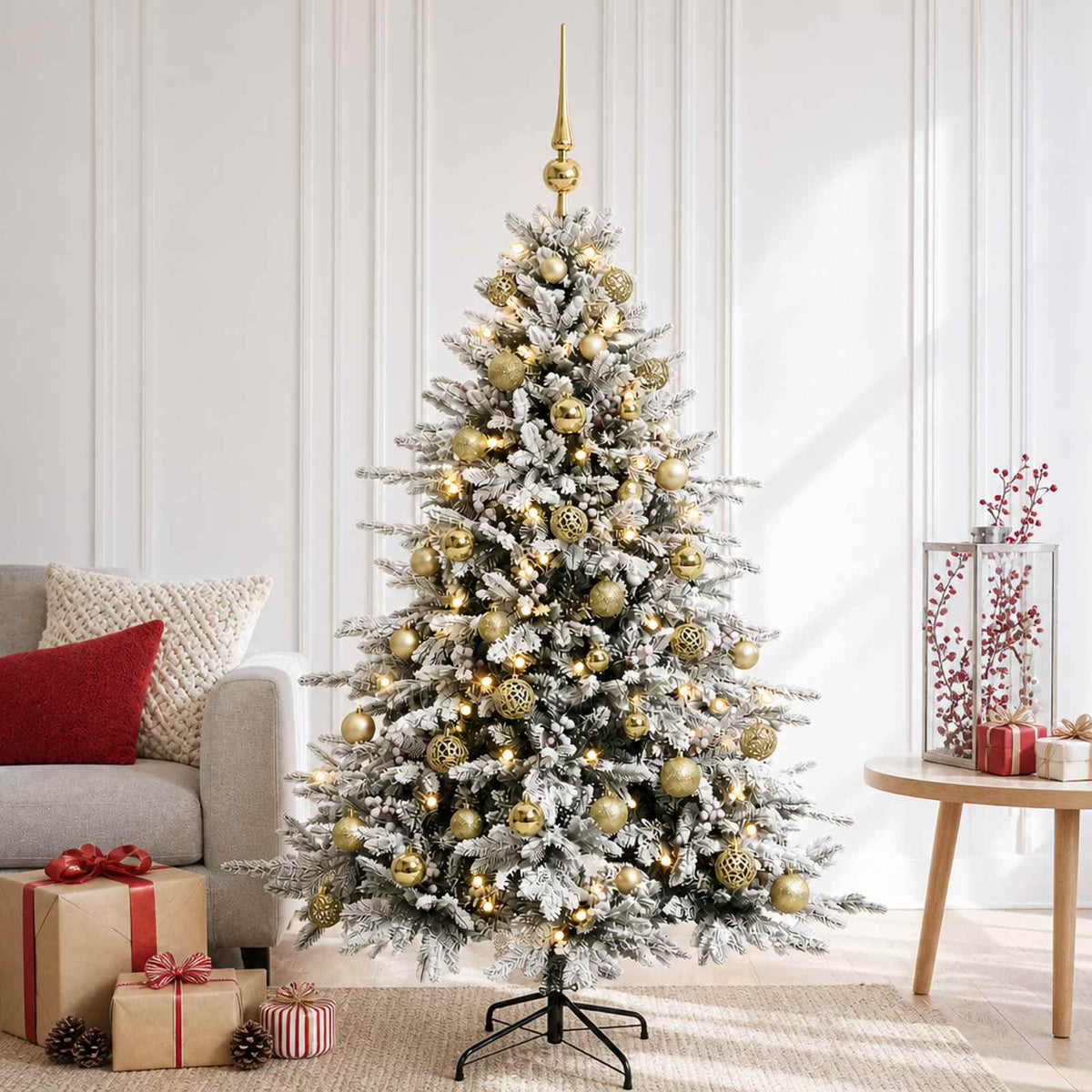Artificial Christmas Tree with Bauble 120 cm 150 LEDs