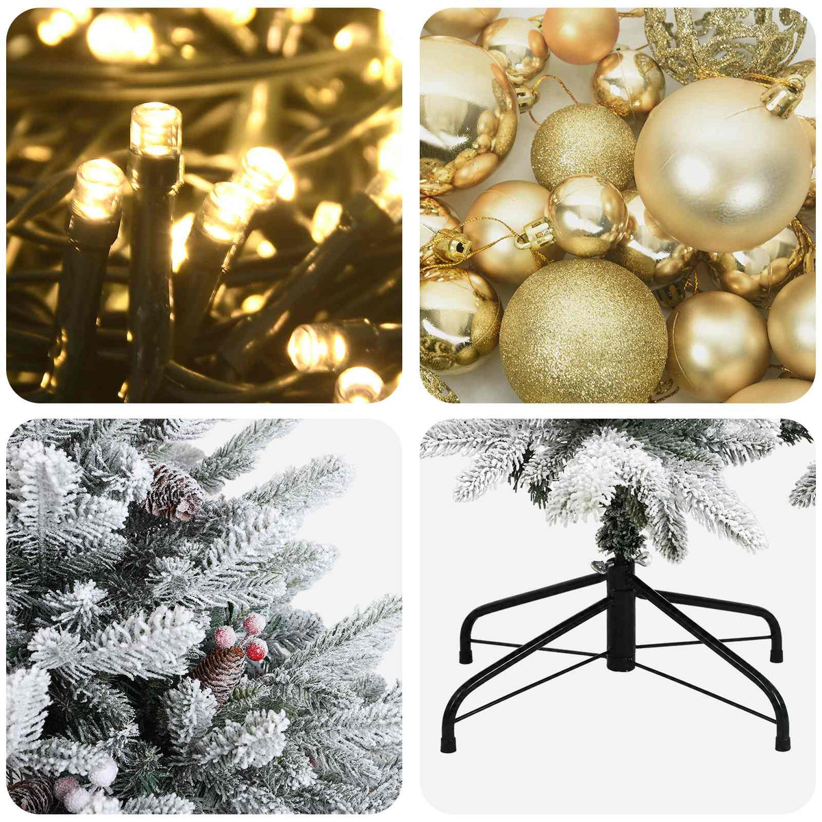 Artificial Christmas Tree with Bauble 150 cm 150 LEDs