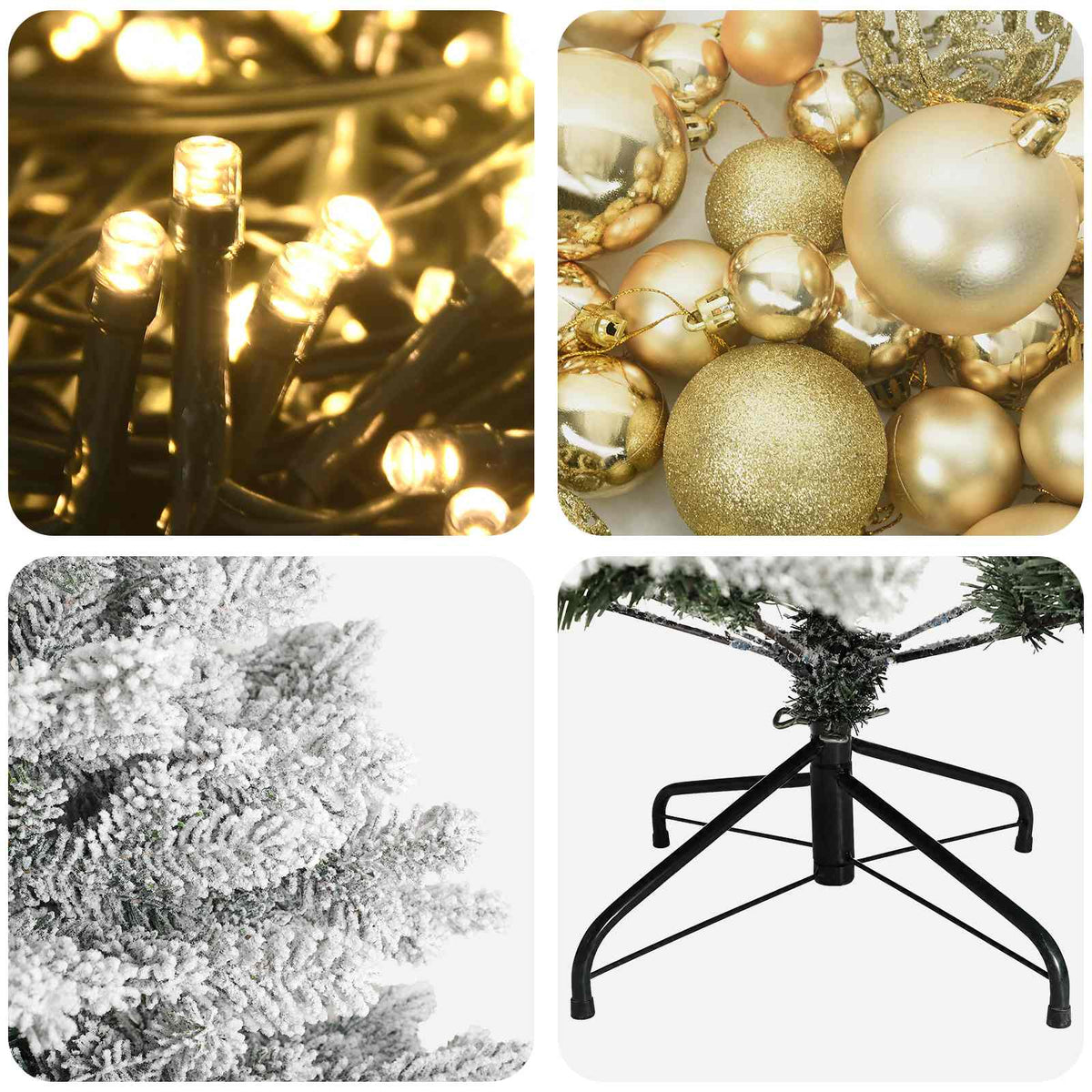 Artificial Christmas Tree with Bauble 150 cm 150 LEDs