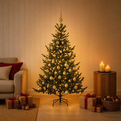 Artificial Christmas Tree with Bauble 150 cm 150 LEDs