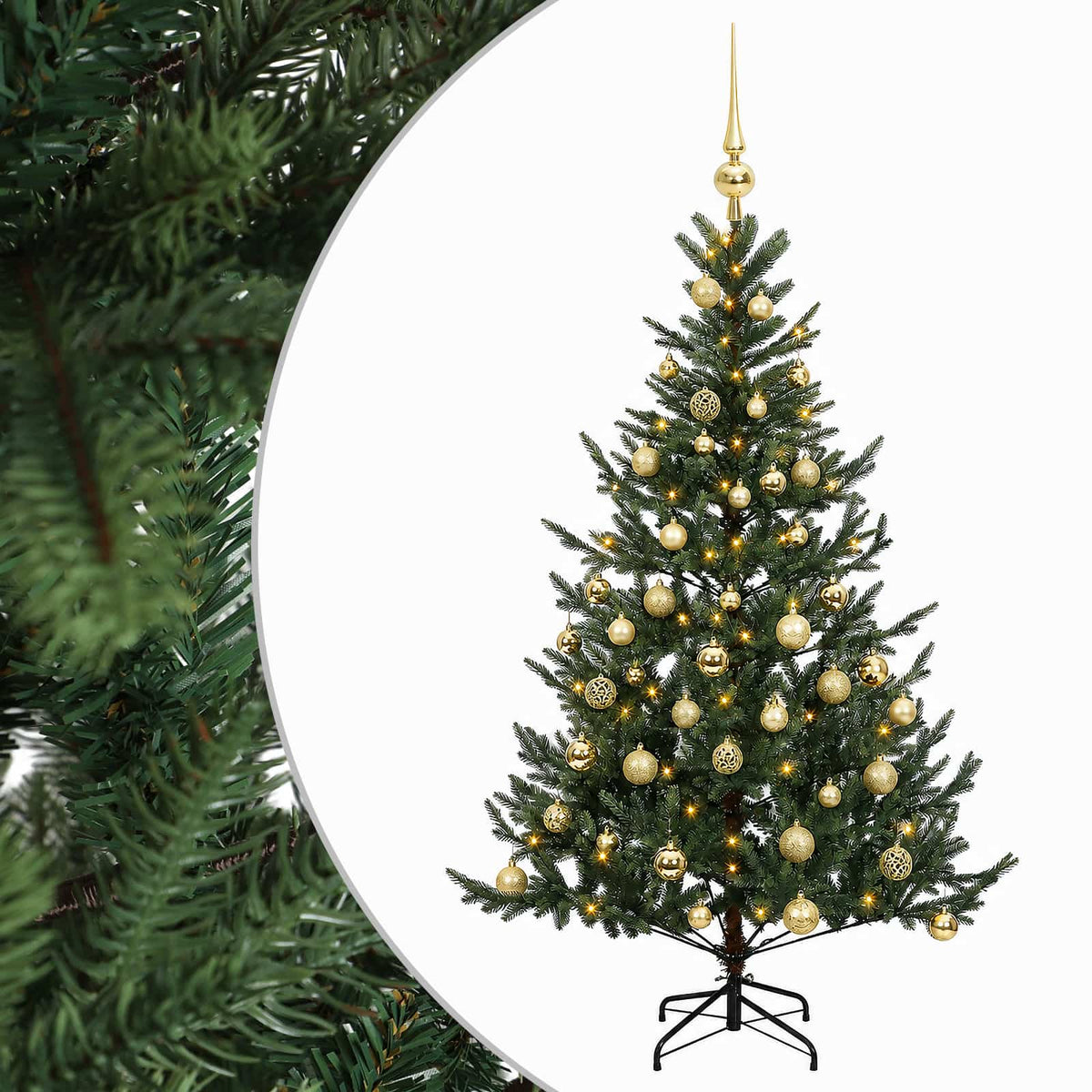 Artificial Christmas Tree with Bauble 150 cm 150 LEDs