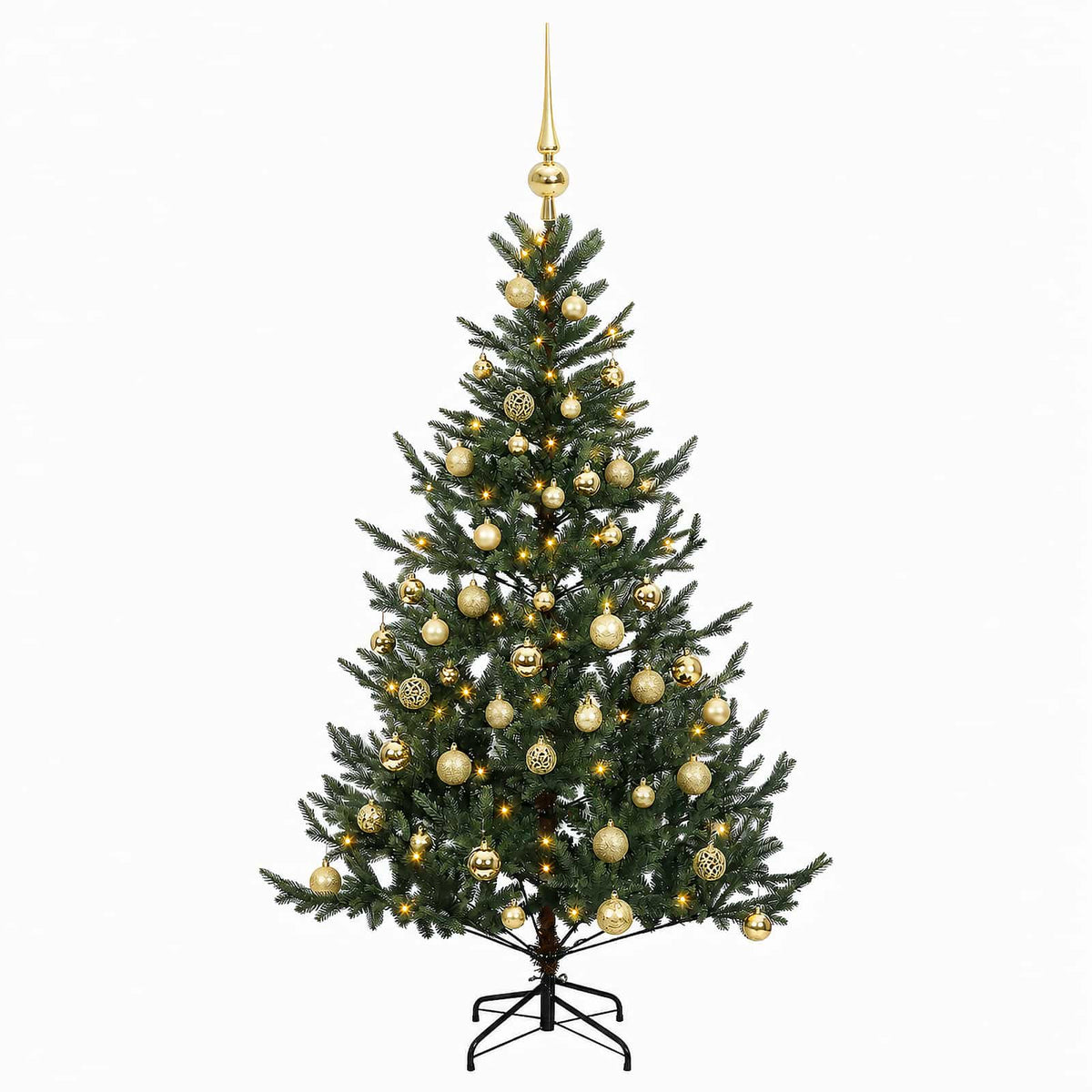 Artificial Christmas Tree with Bauble 150 cm 150 LEDs