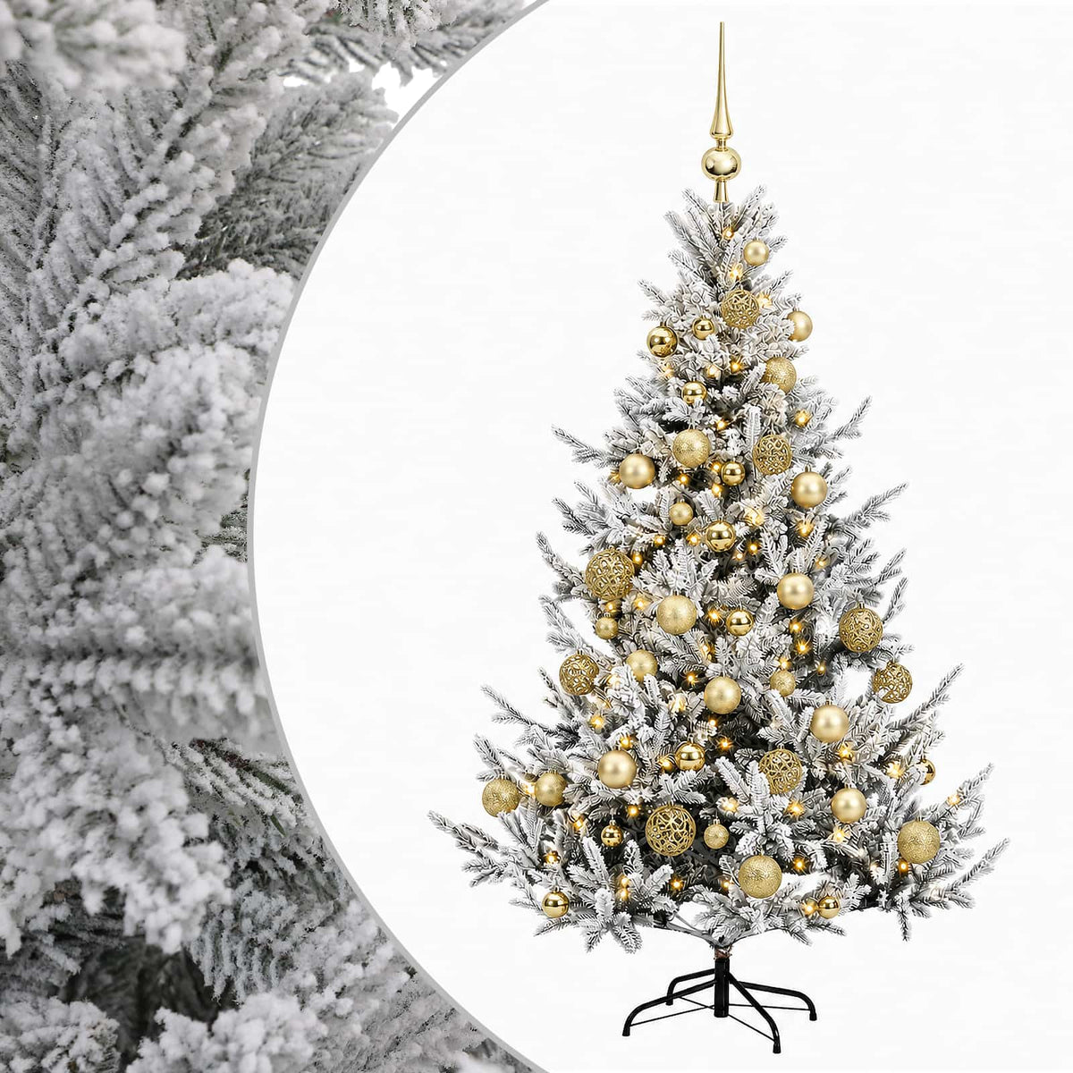 Artificial Christmas Tree with Bauble 150 cm 150 LEDs