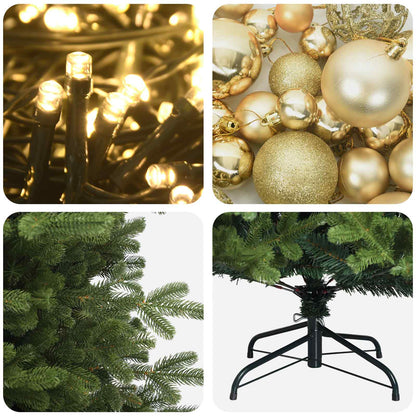 Artificial Christmas Tree with Bauble 150 cm 150 LEDs