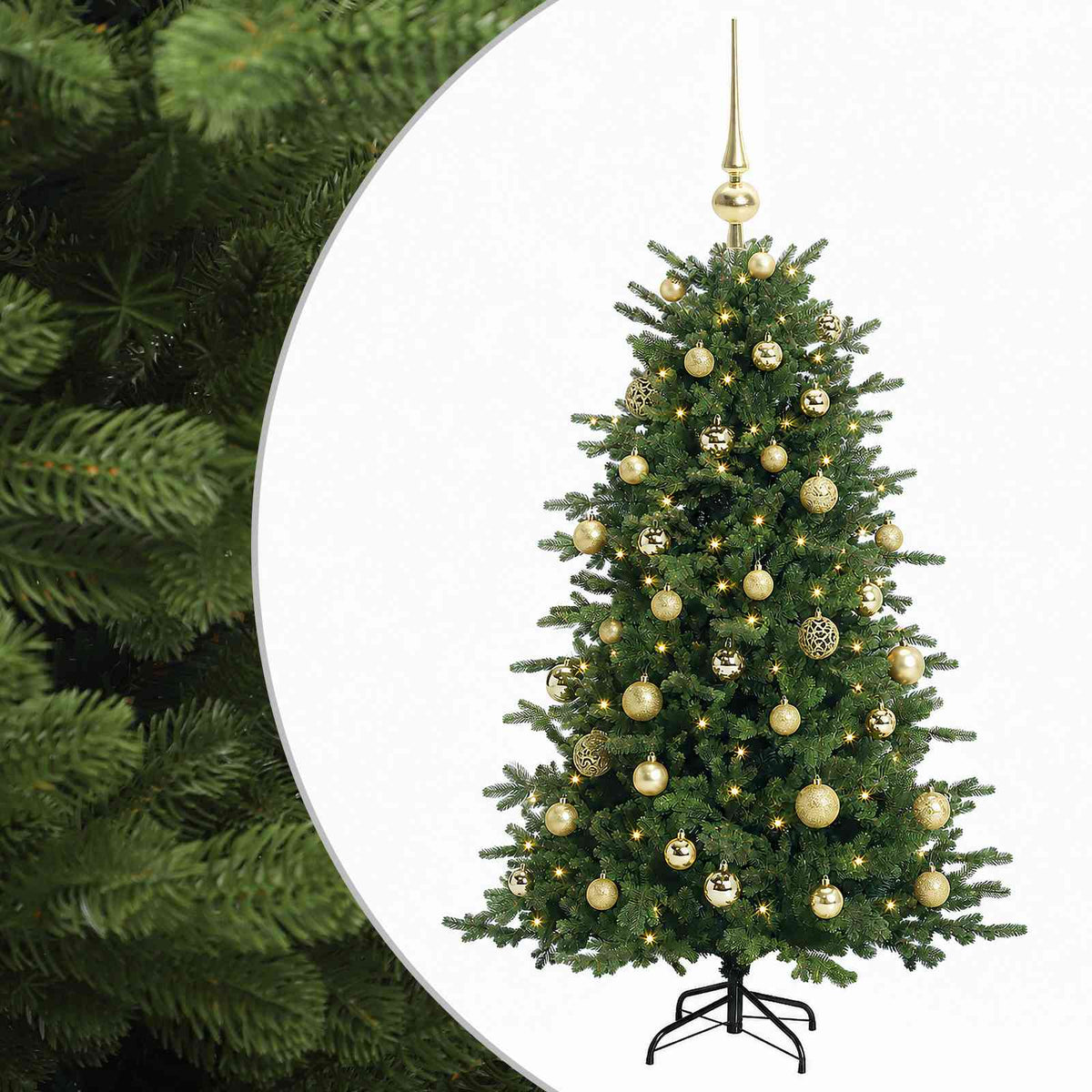 Artificial Christmas Tree with Bauble 150 cm 150 LEDs