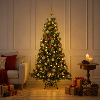 Artificial Christmas Tree with Bauble 150 cm 150 LEDs
