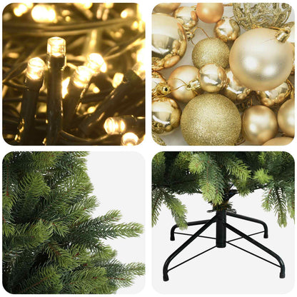 Artificial Christmas Tree with Bauble 150 cm 150 LEDs