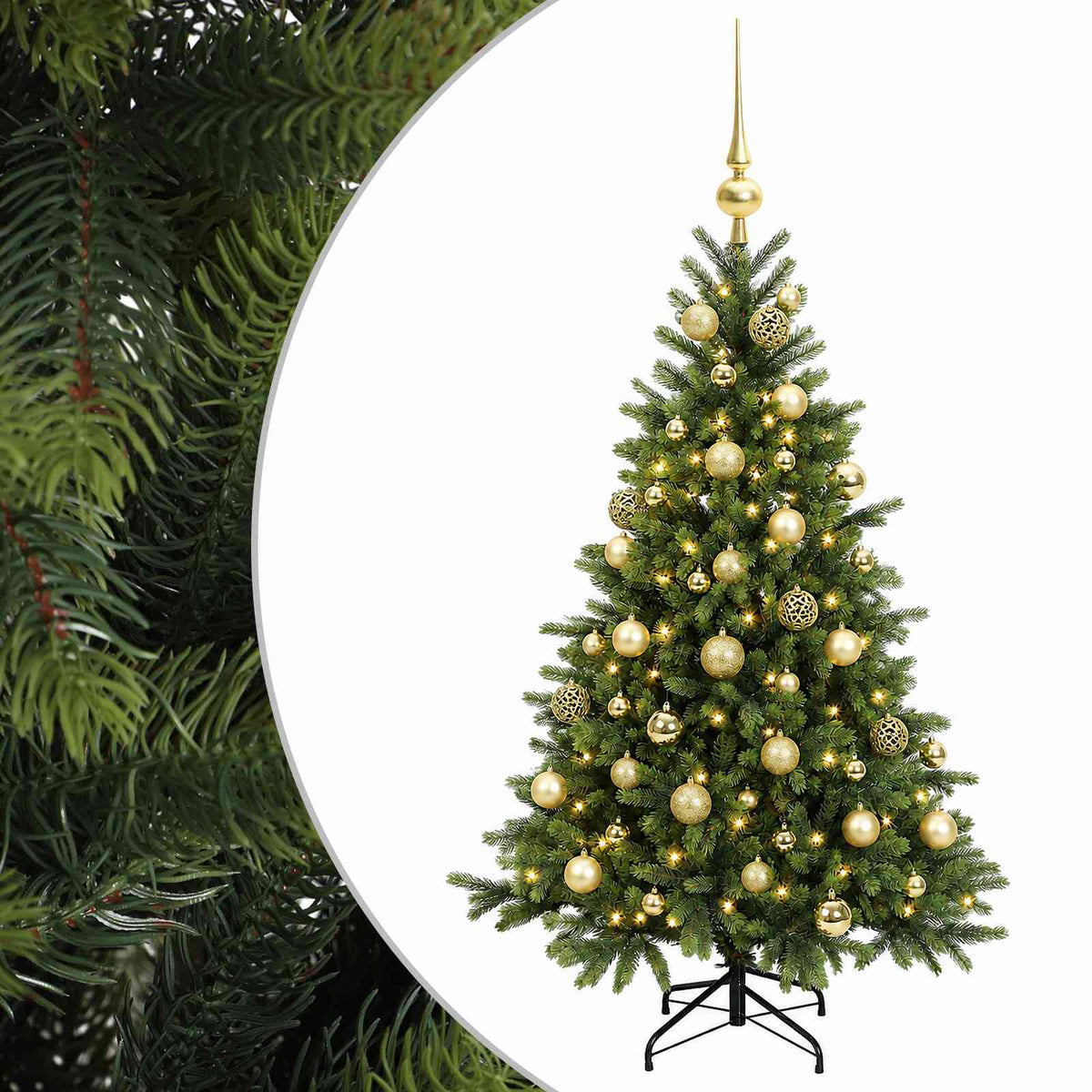 Artificial Christmas Tree with Bauble 150 cm 150 LEDs