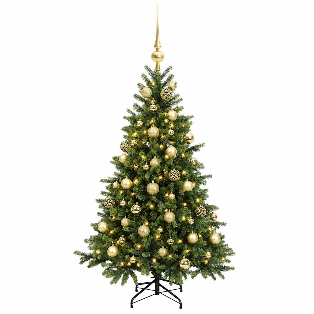 Artificial Christmas Tree with Bauble 150 cm 150 LEDs
