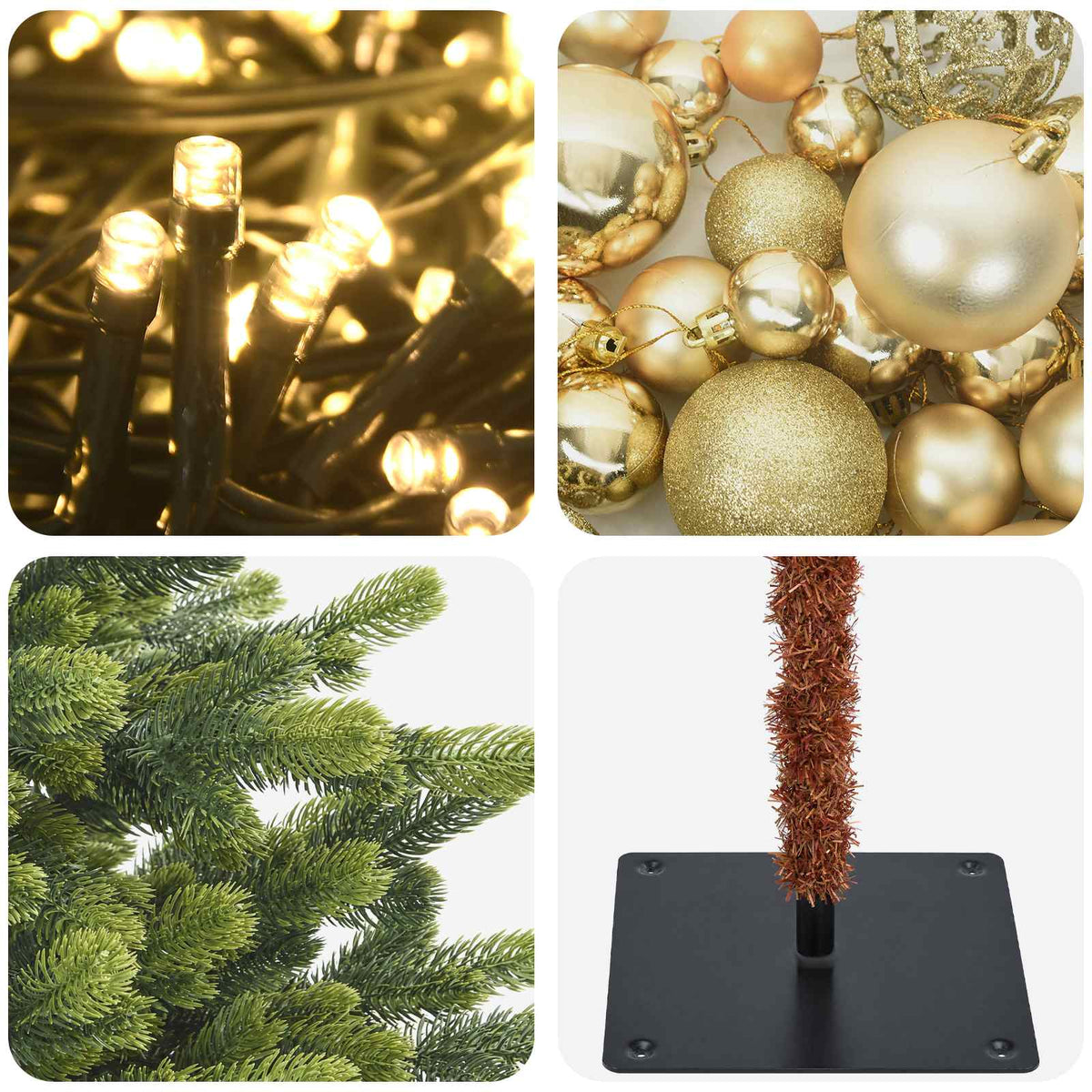 Artificial Christmas Tree with Bauble 150 cm 150 LEDs