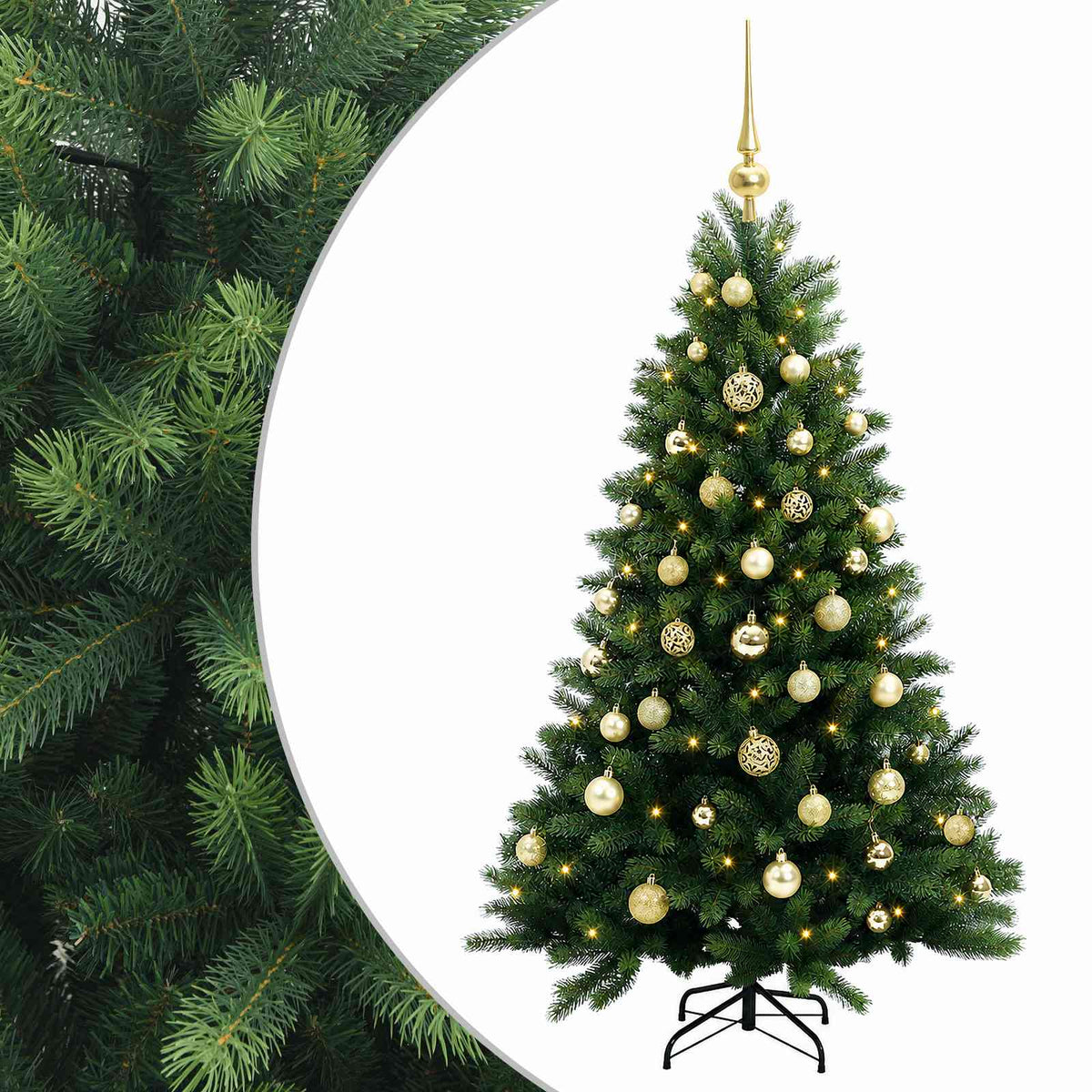 Artificial Christmas Tree with Bauble 150 cm 150 LEDs
