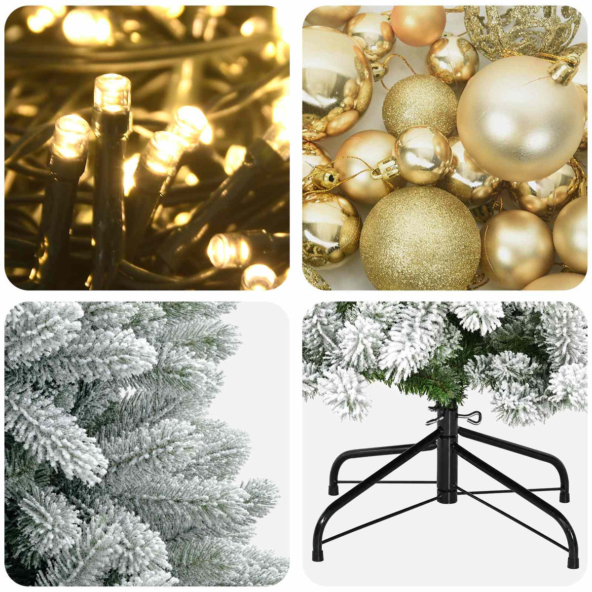 Artificial Christmas Tree with Bauble 150 cm 150 LEDs