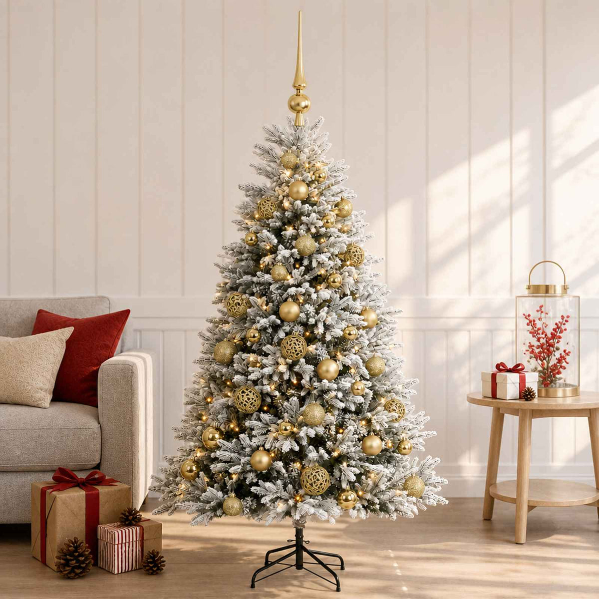 Artificial Christmas Tree with Bauble 150 cm 150 LEDs