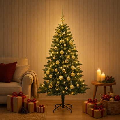 Artificial Christmas Tree with Bauble 150 cm 150 LEDs