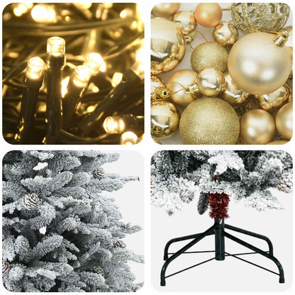 Artificial Hinged Christmas Tree 120 cm 150 LEDs Warm White