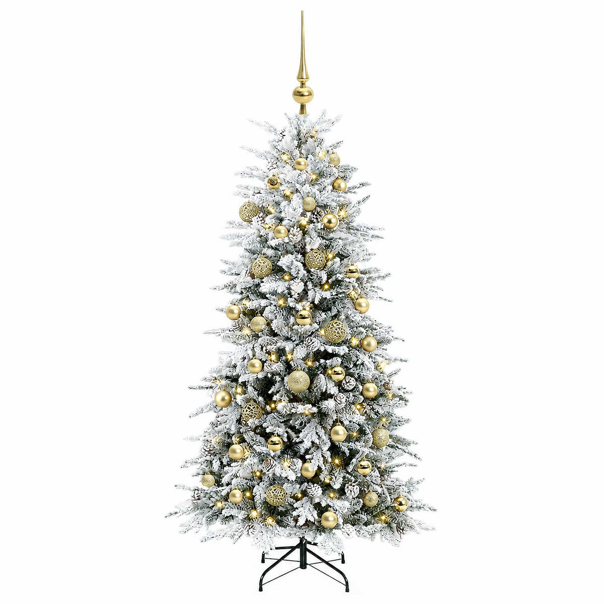 Artificial Hinged Christmas Tree 120 cm 150 LEDs Warm White