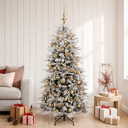 Artificial Hinged Christmas Tree 150 cm 150 LEDs Warm White