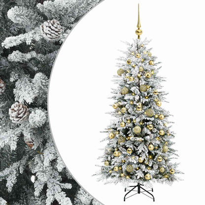 Artificial Hinged Christmas Tree 150 cm 150 LEDs Warm White