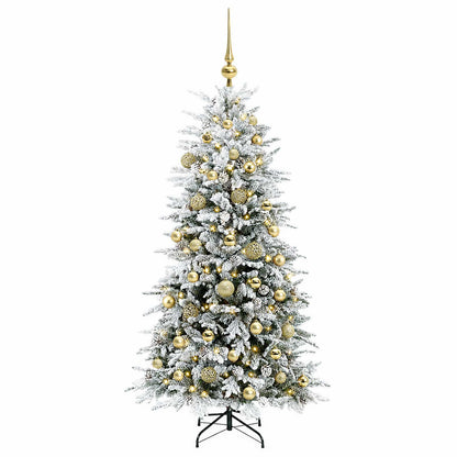 Artificial Hinged Christmas Tree 150 cm 150 LEDs Warm White
