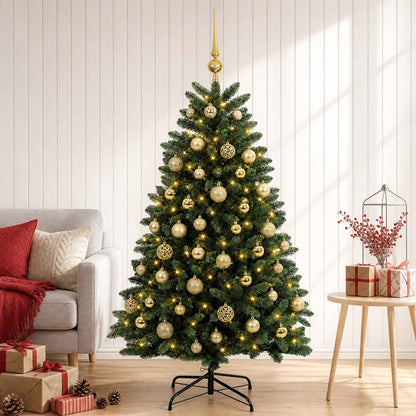 Artificial Christmas Tree Mid-green with Bauble 180 cm 300 LEDs