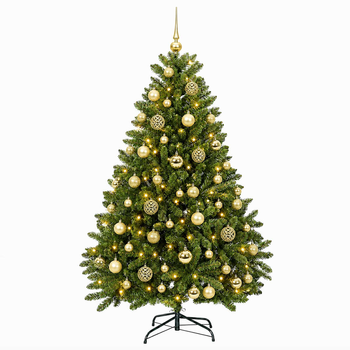 Artificial Christmas Tree Light Green with Bauble 120 cm
